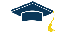 illustration of a graduation cap. Many children of fallen officers can't afford higher education